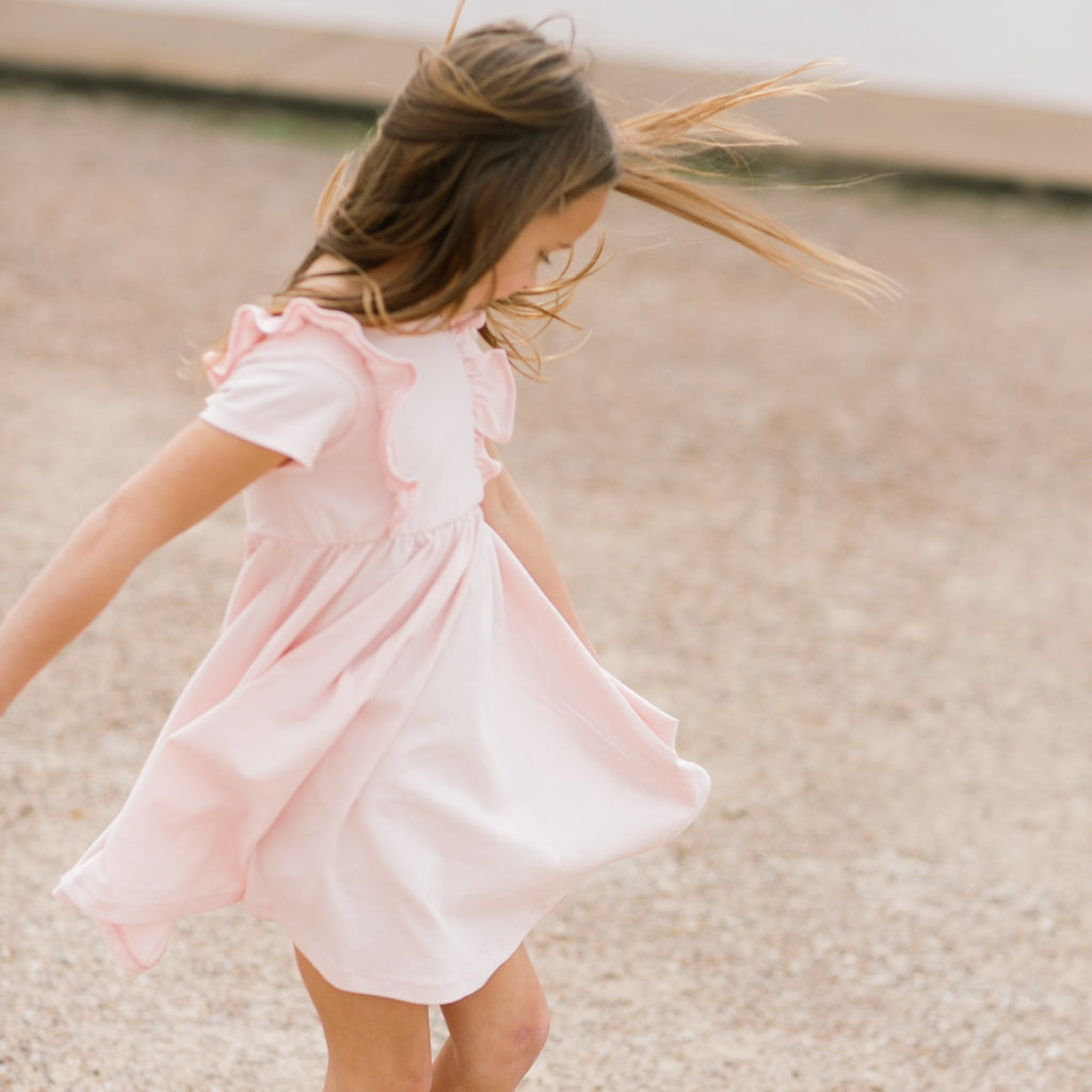 Blush Lulu Ruffle Dress– Hadley Girl